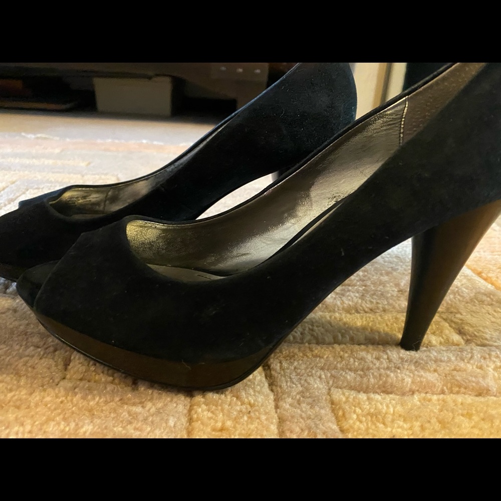 Black Suede Heel